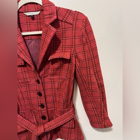 [Diane Von Furstenburg] Plaid Print Cotton Blazer - Picture 6 of 16
